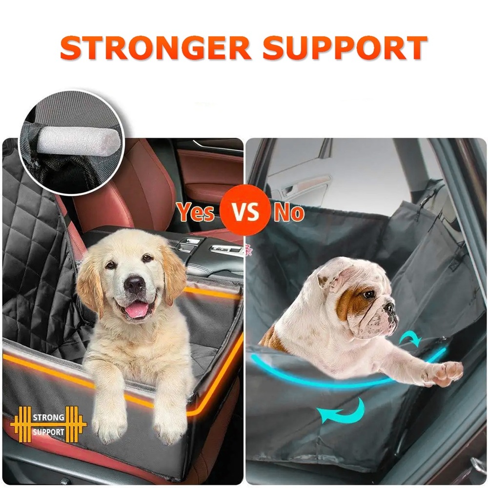 Waterproof Pet Hammock Car Seat Cover & Belt -Travel Safely in Cars, Trucks, SUV - Picture 4 of 5